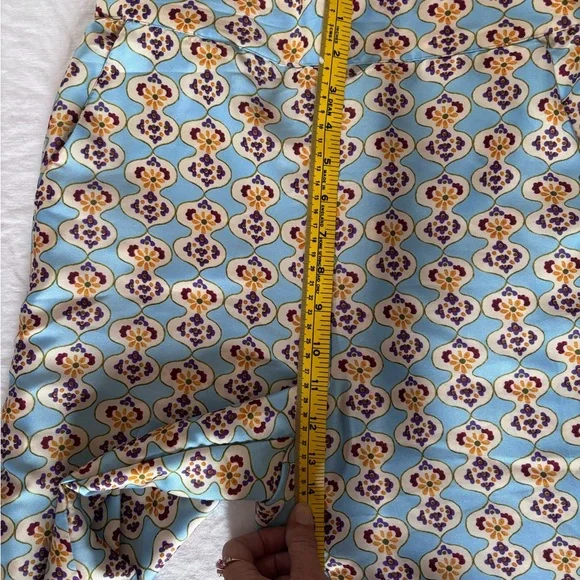 Women’s Zara Set NWT Geometric Print Blue /Purple Size Medium High Waist - Picture 14 of 16